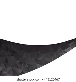 Black Polygonal Mosaic Background, Creative Design Templates