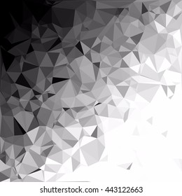 Black Polygonal Mosaic Background, Creative Design Templates