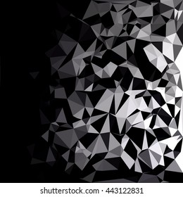 Black Polygonal Mosaic Background, Creative Design Templates