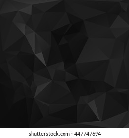 Black Polygonal Mosaic Background, Creative Design Templates