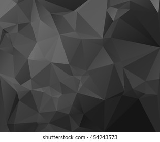 Black Polygonal Mosaic Background, Creative Design Templates
