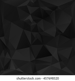 Black Polygonal Mosaic Background, Creative Design Templates