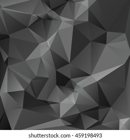 Black Polygonal Mosaic Background, Creative Design Templates