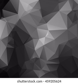 Black Polygonal Mosaic Background, Creative Design Templates