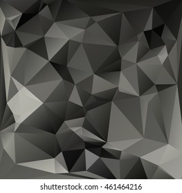 Black Polygonal Mosaic Background, Creative Design Templates