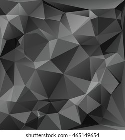 Black Polygonal Mosaic Background, Creative Design Templates