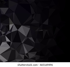 Black Polygonal Mosaic Background, Creative Design Templates