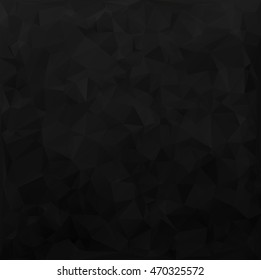 Black Polygonal Mosaic Background, Creative Design Templates