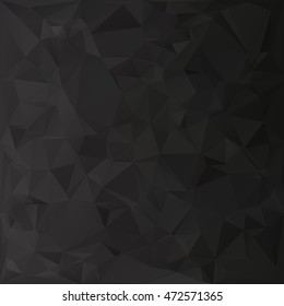 Black Polygonal Mosaic Background, Creative Design Templates