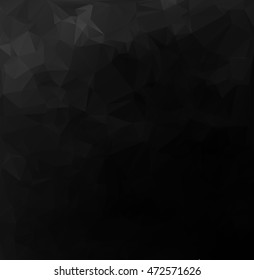 Black Polygonal Mosaic Background, Creative Design Templates