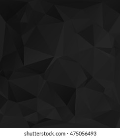 Black Polygonal Mosaic Background, Creative Design Templates
