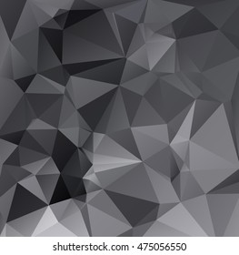 Black Polygonal Mosaic Background, Creative Design Templates