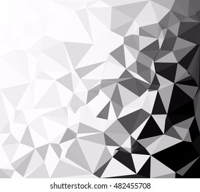 Black Polygonal Mosaic Background, Creative Design Templates