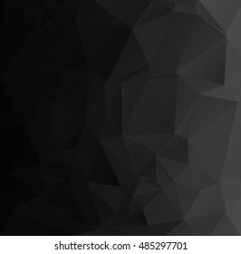 Black Polygonal Mosaic Background, Creative Design Templates