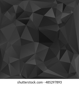 Black Polygonal Mosaic Background, Creative Design Templates