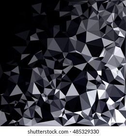 Black Polygonal Mosaic Background, Creative Design Templates