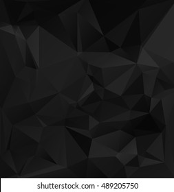 Black Polygonal Mosaic Background, Creative Design Templates