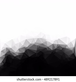 Black Polygonal Mosaic Background, Creative Design Templates