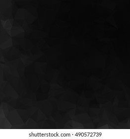 Black Polygonal Mosaic Background, Creative Design Templates