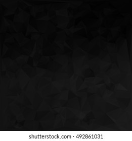 Black Polygonal Mosaic Background, Creative Design Templates