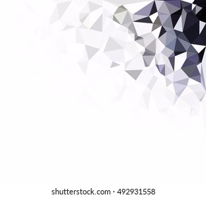 Black Polygonal Mosaic Background, Creative Design Templates