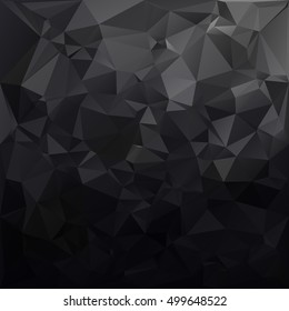 Black Polygonal Mosaic Background, Creative Design Templates