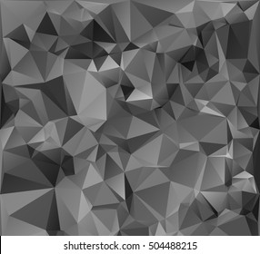 Black Polygonal Mosaic Background, Creative Design Templates