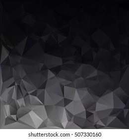 Black Polygonal Mosaic Background, Creative Design Templates