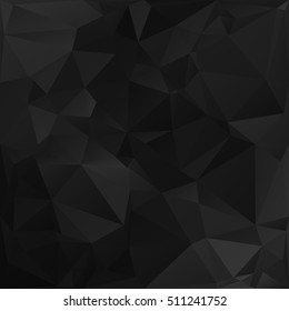 Black Polygonal Mosaic Background, Creative Design Templates