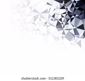 Black Polygonal Mosaic Background, Creative Design Templates