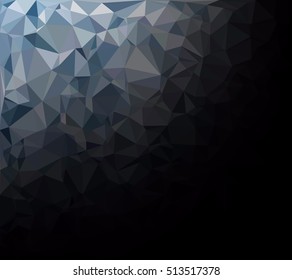 Black Polygonal Mosaic Background, Creative Design Templates