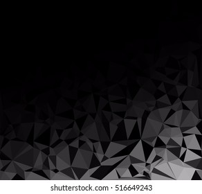 Black Polygonal Mosaic Background, Creative Design Templates