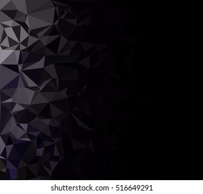 Black Polygonal Mosaic Background, Creative Design Templates