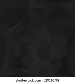 Black Polygonal Mosaic Background, Creative Design Templates