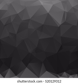 Black Polygonal Mosaic Background, Creative Design Templates