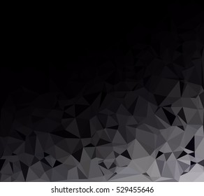 Black Polygonal Mosaic Background, Creative Design Templates