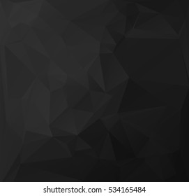 Black Polygonal Mosaic Background, Creative Design Templates