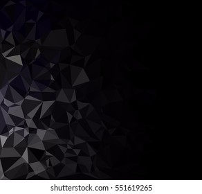 Black Polygonal Mosaic Background, Creative Design Templates