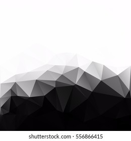 Black Polygonal Mosaic Background, Creative Design Templates