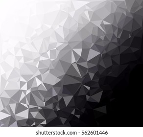 Black Polygonal Mosaic Background, Creative Design Templates