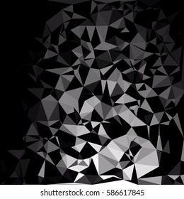 Black Polygonal Mosaic Background, Creative Design Templates