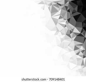 Black Polygonal Mosaic Background, Creative Design Templates