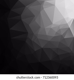 Black Polygonal Mosaic Background, Creative Design Templates