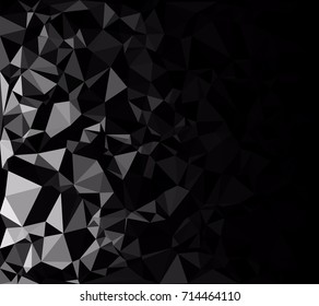 Black Polygonal Mosaic Background, Creative Design Templates