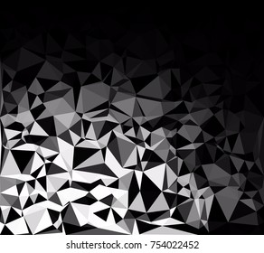 Black Polygonal Mosaic Background, Creative Design Templates