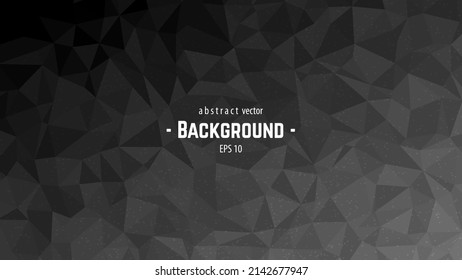 Fondo de mosaico poligonal negro, bajo estilo polaco, ilustración vectorial, plantillas de diseño empresarial
