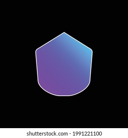 Icono del vector de gradiente azul de la forma polígonal negra