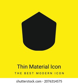 Forma poligonal negra icono de material amarillo brillante mínimo