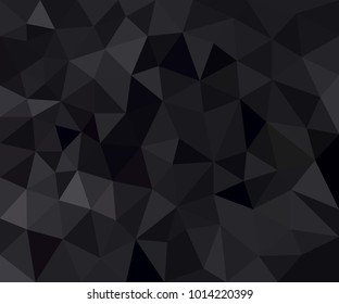 Black polygonal space for your design for sale on Black Friday or space for headline or product. Low Poly. Mesh of triangles. Black texture.