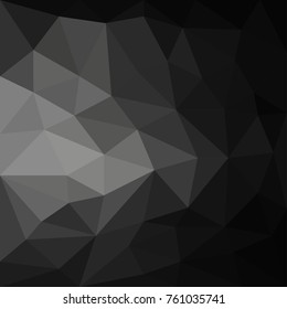 Black polygonal space for your design for sale on Black Friday or space for  headline or product. Low Poly. Mesh of triangles. Black texture.
